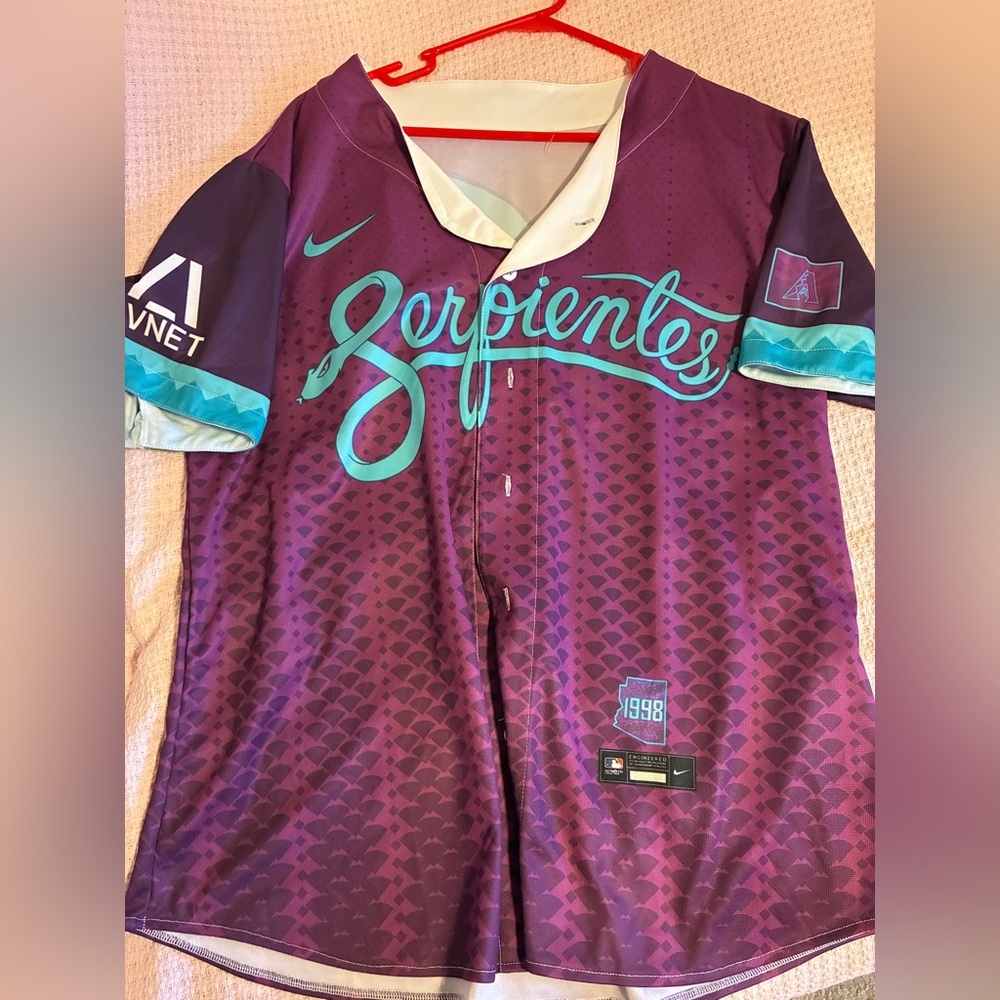 Arizona Diamondbacks Serpientes Purple/Teal Jersey (not official)